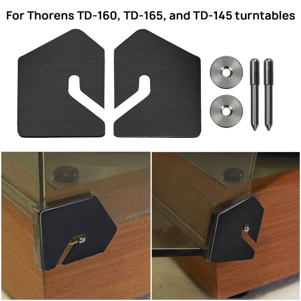 Kit réparation la charnière du cache-poussière noir pour Thorens TD-160 165 145 - Photo 1/4