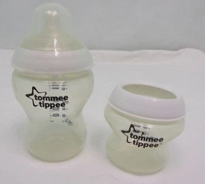 Lot of 2 Tommee Tippee Baby Bottles Nurser Feeding With Lid 4oz & 8oz - Picture 1 of 5