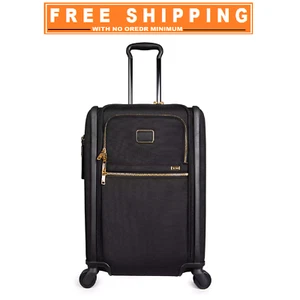 TUMI Alpha Continental Dual Access 4-Wheeled Carry-On, Black/Gold - Picture 1 of 7