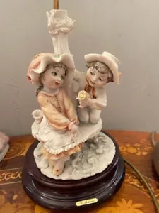 Giuseppe Armani - Florence (Sculpture de Arte) Large Lamp - Capodimonte style - Picture 1 of 10