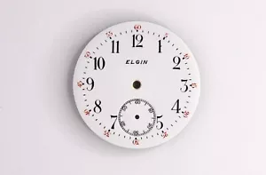 12S Elgin Taschenuhr Porzellan Zifferblatt 1190 - Bild 1 von 2