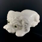 Vintage Canadiana Pottery White Puppy Dog Green Eyes The Collectables #402