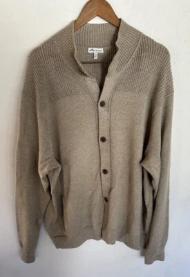 Peter Millar Hombres Cárdigan Suéter Lana Merino Botón Venta al por menor $295 Talla XXL Foto 1 de 4