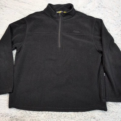 Cabela's Sudadera Para Hombre M Negro Polar Gorpcore Exterior Acogedora Comodidad Activa Foto 1 de 4