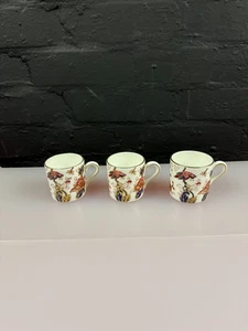 3 x Coalport Hong Kong Coffee Cups 2.25" Wide x 2.25" High Set - Picture 1 of 5
