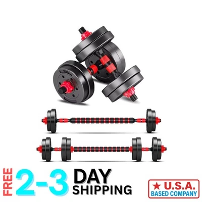 20 lbs Adjustable Dumbbells Set for Versatile Home Strength Training Equipment - Image 1 of 4