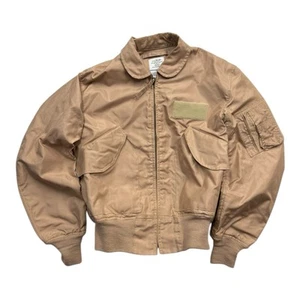 Military USAF CWU 36 P Summer Flyers Bomber Flight Jacket Mens Med Desert Tan - Picture 1 of 7