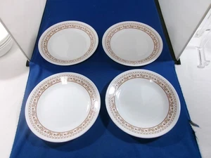 Set Of 4 Corelle Salad Desert Plates 6 3/4" Summer Impressions Brown - Picture 1 of 7