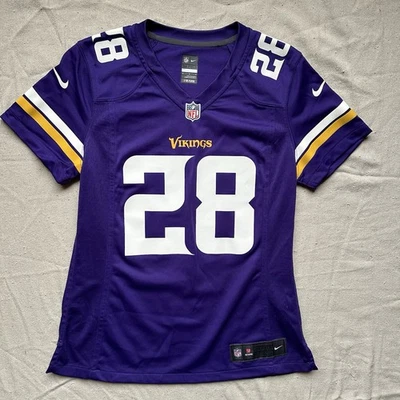 Minnesota Vikings Adrian Peterson #28 NFL Nike On Field para mujer púrpura medio Foto 1 de 4