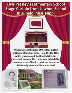 Elvis Presley Stage Curtain From Lawhon School in Tupelo - Picture 1 of 1