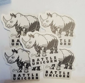 SELTENE BATTLE EINHORN AUFKLEBER 5ER-PACK SET  - Bild 1 von 12