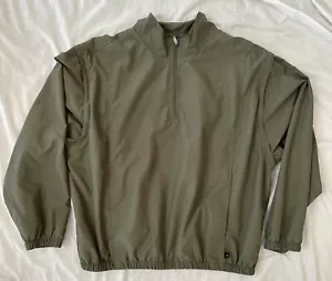 Grand Slam Golf Pullover Jacket Mens XL Olive 1/4 Zip Vest Removable Sleeve - Picture 1 of 8