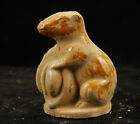 10 Cm China Tang Sancai Porcelain Animal Mouse Statue Pottery Animal Sculpture