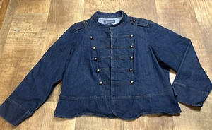 Chaqueta de mezclilla Baccini para mujer 3 X azul oscuro - Imagen 1 de 4