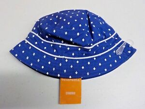 Girl's Size 12-24 Months Gymboree Blue & White Polka Dot Print Hat New Nwt #8238