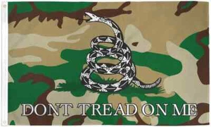 Gadsden Camo Flag 3x5ft Poly - Don't Tread On Army Camo Military Flag - Picture 1 of 3