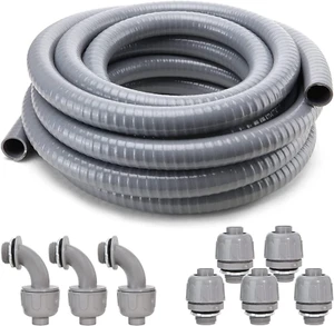 DWALE Liquid-Tight Conduit and Connector Kit,Flexible Non Metallic Liquid Tight - Picture 1 of 12