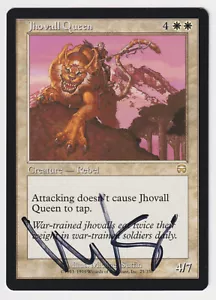 Signed Jhovall Queen LP Mercadian Masques Artist Michael Sutfin 1999 MTG Rare! - Picture 1 of 2