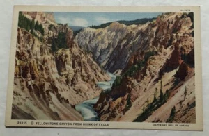 Yellowstone Canyon vom Rand der Fälle, Wyoming. Ak (P2) - Bild 1 von 2