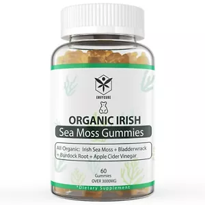 Gomma Muschio di Mare Biologica per Bambini e Adulti, Vegan Irish Seamoss, 60 Gomma - Foto 1 di 4