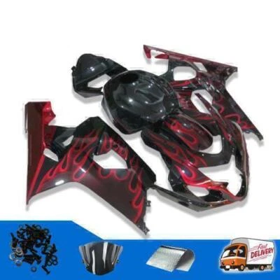 Kits de carenado de inyección FL negro rojo aptos para GSXR 600 750 r017 2004-2005 Foto 1 de 4