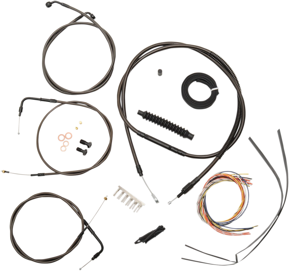 La Choppers Complete Midnight Cable Line 12"-14" Kit Harley 96-06 FLSTC/N/F Foto 1 de 1