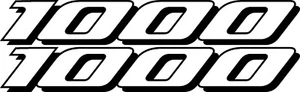 2 White GSXR 1000 Decals Stickers Emblem Decal Street Bike graphics Stickers - Picture 1 of 2
