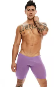 N2N Bodywear Men Purple cotton hero biker shorts Activewear size M - Picture 1 of 5