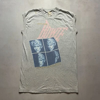 Camisa vintage años 80 DAVID BOWIE SERIOUS MOONLIGHT TOUR 83 LET'S DANCE NEW WAVE Foto 1 de 4