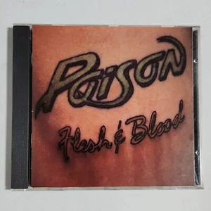 POISON - 'Flesh & Blood' CD Album 1990 U.S. PRESSING, CAPITOL RECORDS - Picture 1 of 5