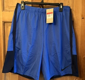 Men's Nike LARGE Standard Fit Training Shorts Royal Blue Dry Fit - NWT - Picture 1 of 3