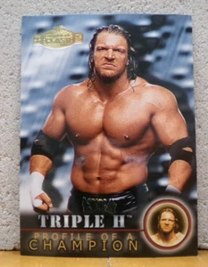 VERY COOL VINTAGE WWF CLASH PROFILE OF A CHAMPION WRESTLING CARD TRIPLE H - Picture 1 of 2
