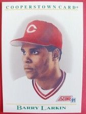 1991 Score #B2 Cooperstown Card BARRY LARKIN Cincinnati Reds BASEBALL CARD