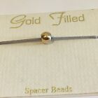 .925 Sterling Silver Gold Tone Gold Filled Single Spacer Bead .4cm hole
