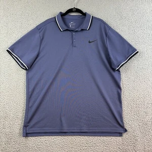 Nike Polo Tennis Uomo Court Piqué Extra Large Blu Dri Fit 830847-498 - Foto 1 di 11