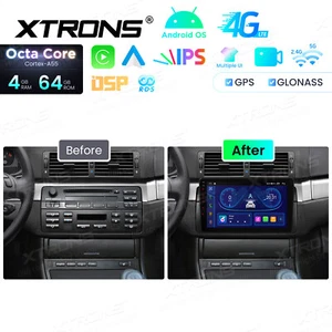 XTRONS IPS 9" Android 14 Autoradio 4G LTE 4G+64GB DSP GPS Navi Für BMW E46 MG ZT - Bild 1 von 19