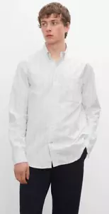 Club Monaco WHITE MULTI Men's Striped Oxford Shirt, US X-Small - Picture 1 of 4