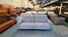 EEx-display Italia Living Bolzano grey fabric electric recliner 3 seater sofa