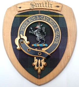Schottisches Clan Wappen Holz Plakette - Handarbeit in Schottland. Modern Smith Family - Bild 1 von 8