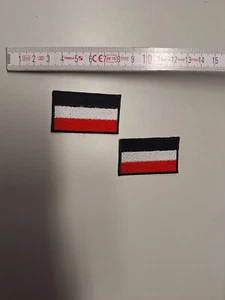 Ärmelstreifen Aufnäher Deutsches Reich- Schwarz Weiß Rot -Hoheitsabzeichen 2x - Picture 1 of 1