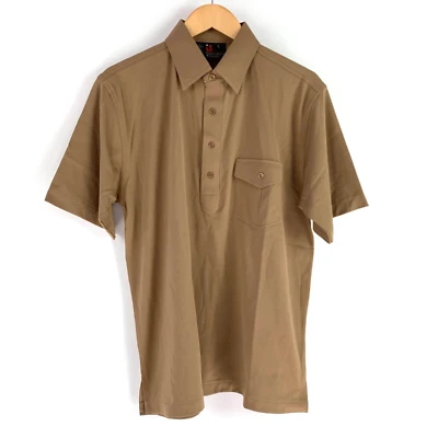 Polo Vintage Años 90 Robert Bruce Algodón Donde Cuenta Preppy Marrón Grande Nuevo Foto 1 de 4