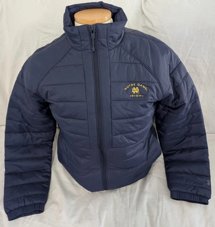 Chaqueta acolchada ligera Notre Dame Under Armour para mujer STORM Cold Gear-M-NUEVA CON ETIQUETAS Foto 1 de 1