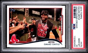 2014 Topps David Ortiz High Fiving Crowd SP Short Print PSA 10 Red Sox - Picture 1 of 2