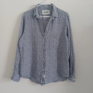 Grayson Button Down Shirt Women 4 L The Hero Linen Bird Print Resort Casual - Picture 1 of 11