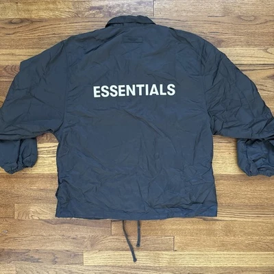 Fear Of God Essentials Coaches Jacket - Iron Size M C17 - Image 1 of 4