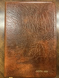 Vtg Cambridge Bible KJV Concordance Water Buffalo Calfskin Leather Bold-Figure - Picture 1 of 15