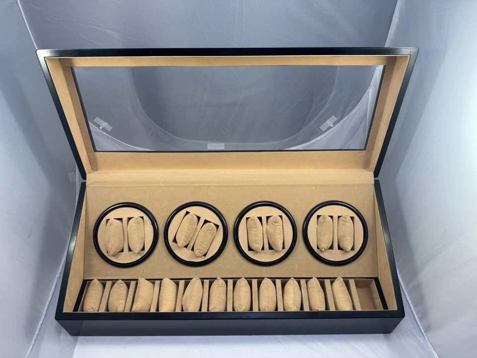 20 Relojes Rotación Automática 8 Relojes Enrollador Caja con 12 Relojes Pantalla Almacenamiento Foto 1 de 4