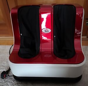 HOMCOM Automatic Heated Electric Foot Massager-Red/White/Black