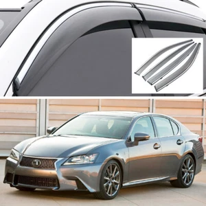 4pcs Window Visor Vent Deflector Sun Rain Guard for 13-20 Lexus GS 350 200t - Picture 1 of 8