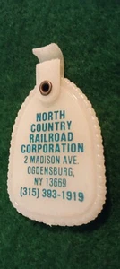 Vintage 1970's North Country Railroad Corporation Keychain~Ogdensburg NY - Picture 1 of 2